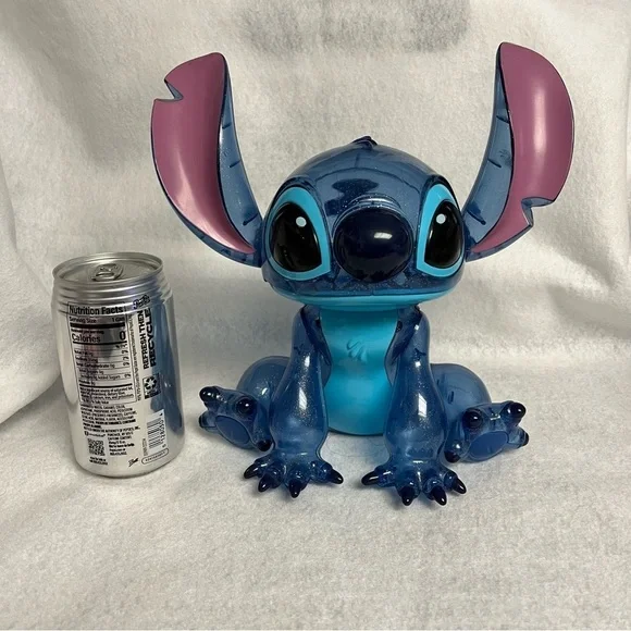 SOLD Lilo & STITCH Blue Clear Glitter Plastic Figure Disney Store Japan 9.5 in - Picture 8 of 13